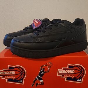 Rebound By Patrick Ewing Low Size 12 Men's Black Sneakers New W/box